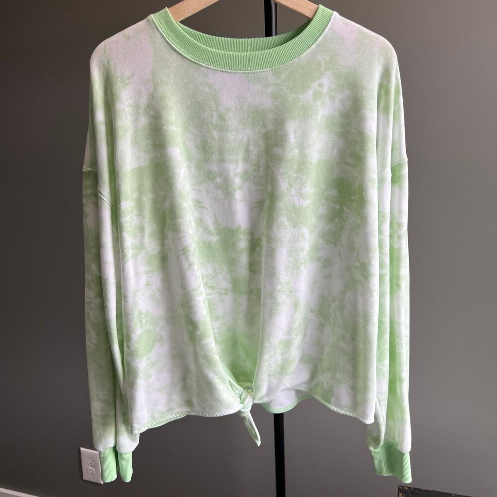 Ambrielle Sleepwear Green Tie Dye Sweatshirt Size XL